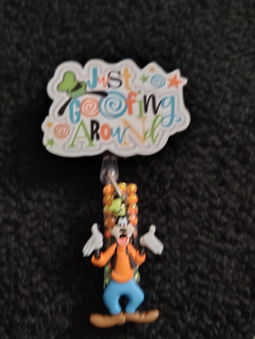 Goofy Retractable Badge Holder Badge Reel  Lanyards Work Id Stethoscope Tag
